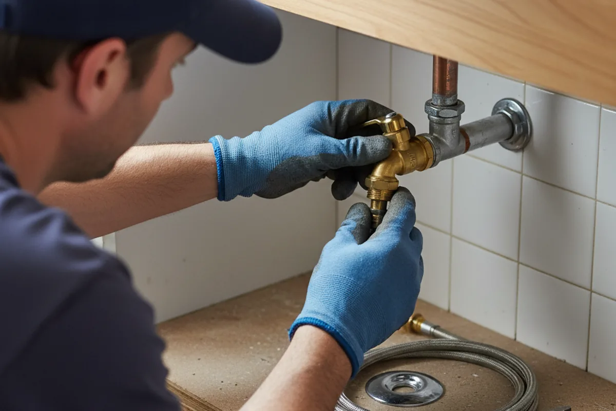 Shutoff valve and fitting work during Faucet and Fixture Repair in Nichols